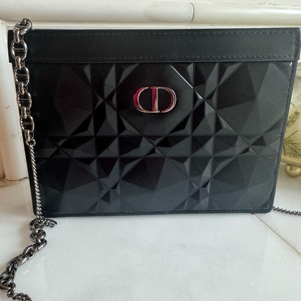 Dior Geometric Leather Chain Bag